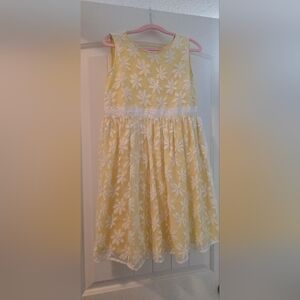 Gymboree Yellow and White Floral Lace Dress